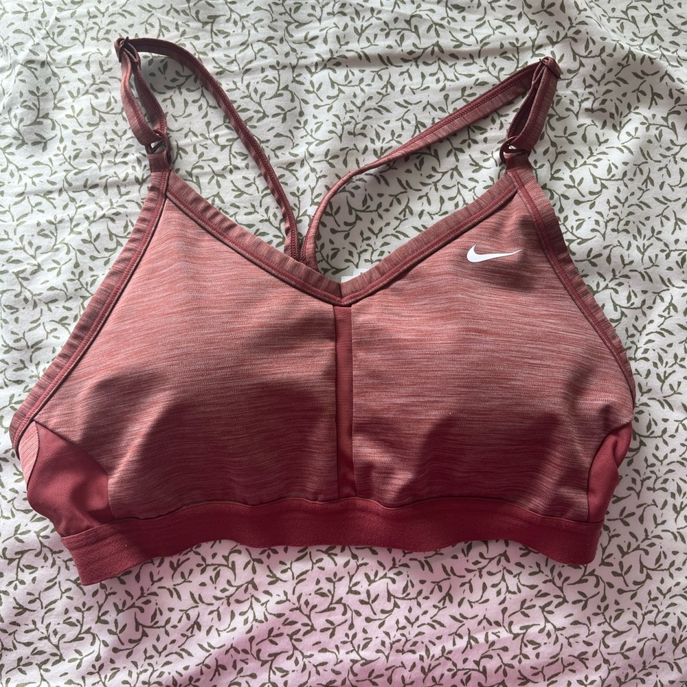 Nike coral sports bra